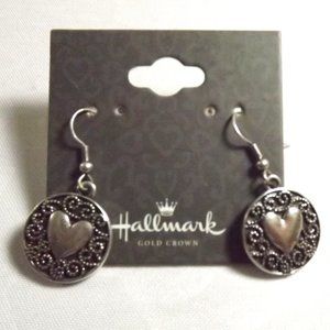 Hearts! Hallmark Gold Crown Collection NOS Pierced Earrings